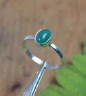 925 Solid Sterling Silver Green Onyx Ring -9 US E601