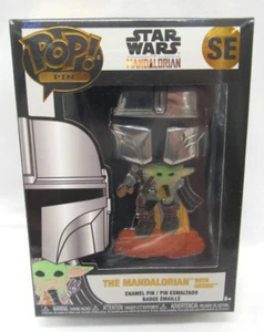 Funko Pop Pin Star Wars The Mandalorian with Grogu Child Baby Yoda New in Box - Picture 1 of 7