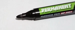PERMANENT MARKER PENS BLACK FINE POINT BULLET (ROUND) TIP - Picture 1 of 11