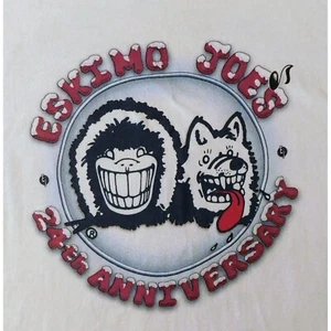 Eskimo Joes 24th Anniversary Tee Shirt XXL Vintage 1999 White Short Sleeve - Picture 1 of 9