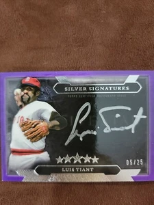 2020 Topps Five Star Silver Signatures Luis Tiant On Card AUTO Purple #'d /25 - Picture 1 of 6