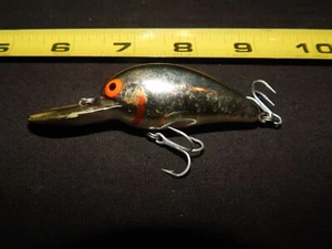 Bomber Model A 6A Black & Chrome 2 1/8" Rattling Crankbait Fishing Lure - Picture 1 of 5