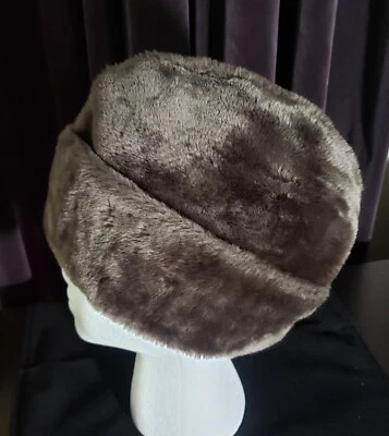 Sombrero de piel vintage para mujer Cloche talla única marrón Foto 1 de 4