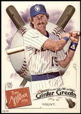 Robin Yount 2019 Allen and Ginter Ginter Greats 5x7 #GG-50 39/49 Brewers