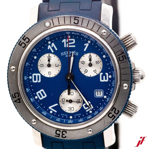 HERMÈS Orologio Hermes Clipper Orologio 40 mm Ref.CL2.917 Cronografo Quarzo Vetro Zaffiro