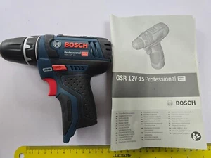 BOSCH 12V CORDLESS BATTERY DRILL DRIVER BODY GSR 12V-15 NEW Pro Heavy Duty 10.8V - Picture 1 of 5