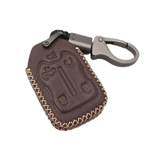 Brown Leather for GMC Chevrolet Silverado ACADIA 5 Buttons Key Fob Cover Case