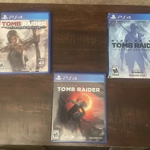 Rise + Shadow of the Tomb Raider + Tomb Raider Definitive Edition PS4 Bundle - Picture 1 of 11