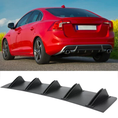 Difusor de labios de parachoques trasero negro aletas de tiburón alerón ala para Volvo S40 S60 S70 S80 Foto 1 de 4