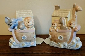 Precious Moments Noahs Ark Bookends Enesco - Picture 1 of 5