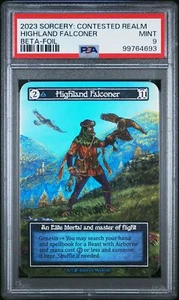 2023 SORCERY REALM BETA HIGHLAND FALCONER FOIL PSA 9 POP 1! - Picture 1 of 2