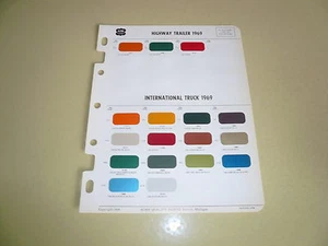 1969 Highway Trailer International Truck Acme Color Chips - Imagen 1 de 1