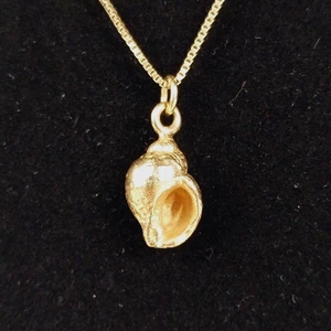 Pesado 14k Sólido Oro Amarillo Caracola Concha Mar Colgante Dije 3D Italia 8,1 Gramos! - Imagen 1 de 7