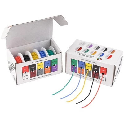 Alambre eléctrico 20 AWG cables de silicona flexibles calibre 20 trenzado cobre estañado con... Foto 1 de 4