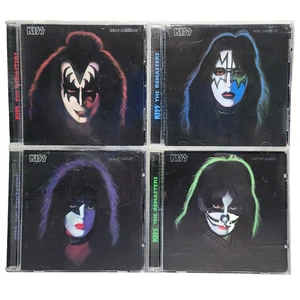 Kiss Solo Remasters Ace Frehley, Paul Stanley, Gene Simmons & Peter Criss CD X4 - Picture 1 of 2