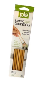 Joie Bamboo Chopsticks 10 Pack Reusable Lightweight Durable Wooden Sticks - Picture 1 of 7