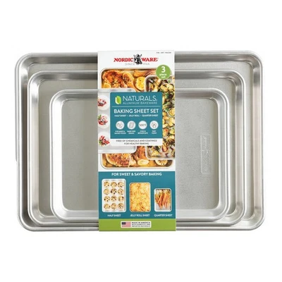Nordic Ware Naturals 3 Piece Aluminum Sheet Pan Set - Image 1 of 3