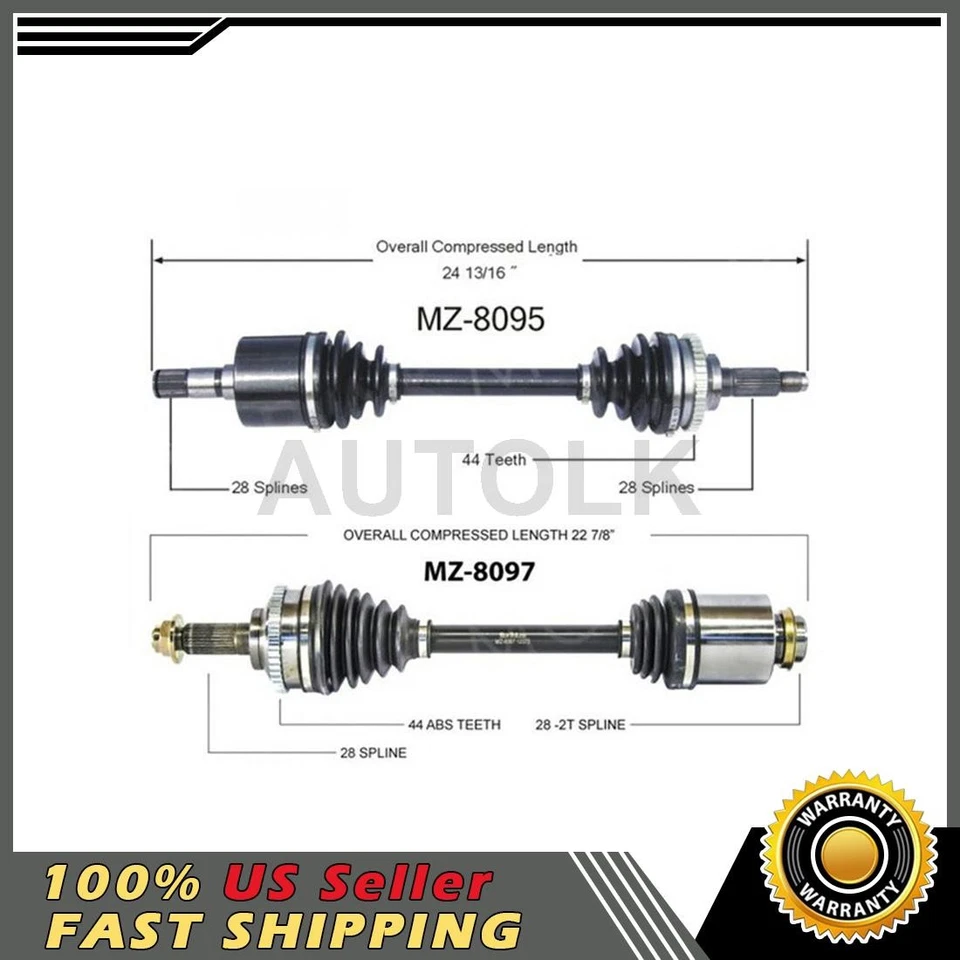 Eje TrakMotive CV compatible con Ford Probe 1997 1993 1994 1995 1996 Foto 1 de 3