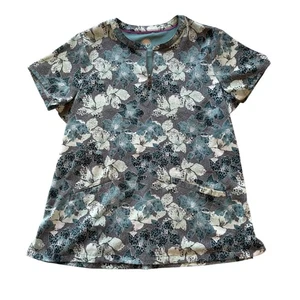 Healing Hands Purple Label Ivy Printed Scrub Top L Butterfly Pattern 2271-TIL - Picture 1 of 5