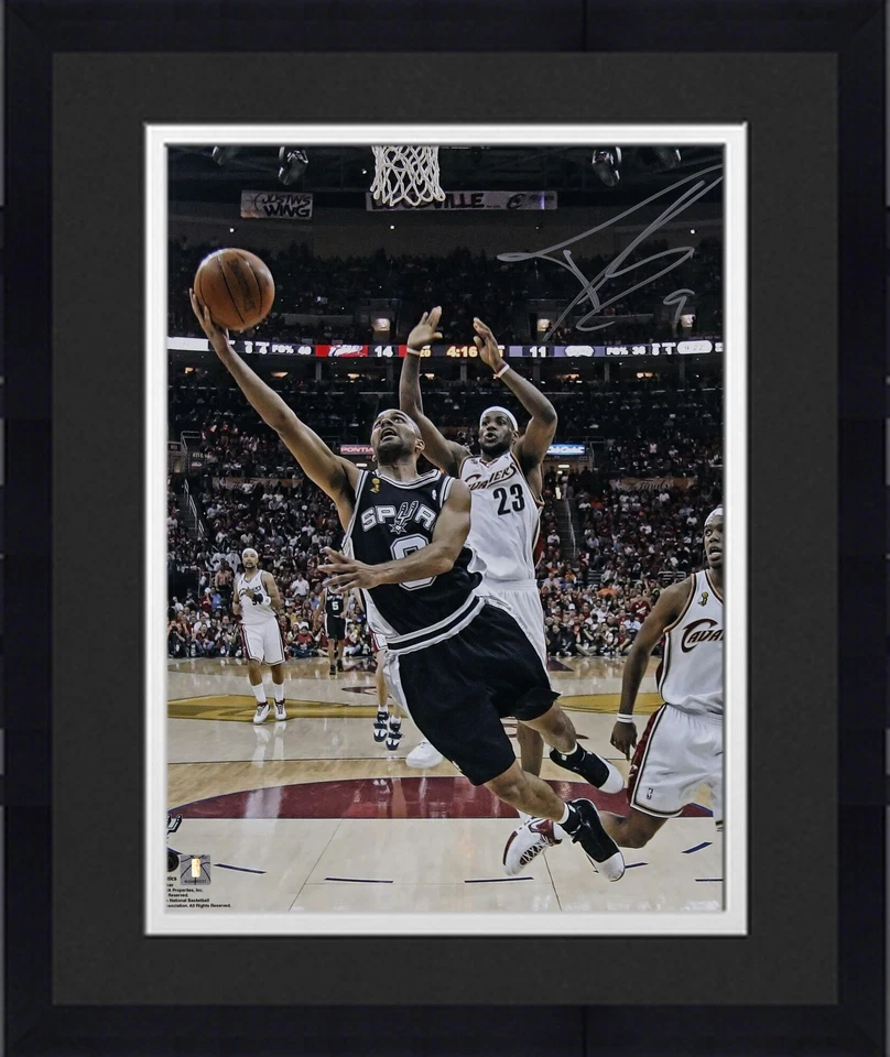 Фотография в рамке с автографом Тони Паркера из Spurs 16x20 2007 финал НБА раскладка против Cavaliers - Изображение 1 из 1