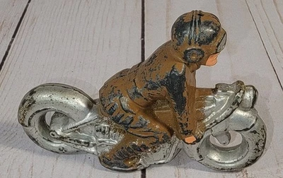 Soldado Barclay vintage de 1930 en motocicleta con gafas Foto 1 de 4