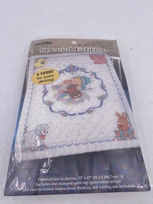 Bucilla 1999 edición especial Sweet Dreams acolchado superior punto de cruz paquete abierto 64874 Foto 1 de 4