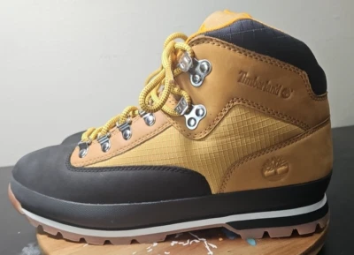 Euro Hiker TIMBERLAND Tostado Negro Nobuck Trigo Negro Puntera Talla M/11 C/12.5 *USADO EN EXCELENTE ESTADO Foto 1 de 4