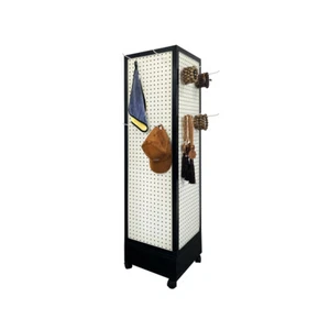 Pegboard Metal Rotating Display Stand 4 Sided Spinning Peg Board for Jewelry - Picture 1 of 9