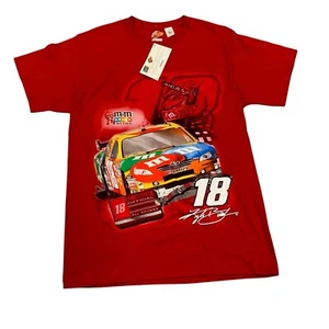 VTG NASCAR Racing Sport M&M Kyle Busch T Shirt Red Double Sided Promo Medium NEW - Picture 1 of 7