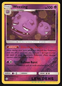 Weezing - 77/236 - Holograma Inverso Raro - Eclipse Cósmico - Tarjeta Pokémon - Imagen 1 de 2