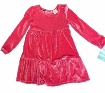 НОВЫЙ С ЯРЛЫКАМИ CYNTHIA RAWLEY МАЛЕНЬКИХ ДЕВОЧЕК ПРАЗДНИК РОЗОВЫЙ ВЕЛЮР ОБОРКИ РОЖДЕСТВЕНСКОЕ ПЛАТЬЕ SZ 4 - Изображение 1 из 4
