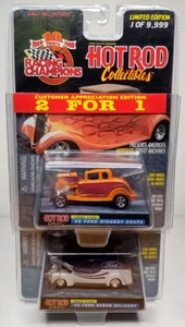 Racing Champions Hot Rod Collectibles '37 Ford Highboy Cupé '40 Sedán Entrega - Imagen 1 de 6