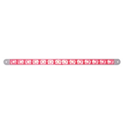 United Pacific 38949 14 LED 12" Light Bar - Red LED/Clear Lens - 1 Unit Foto 1 de 2