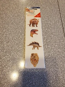 Tatuaggi temporanei dinosauro 1998 vintage 8 pezzi marca DK senza acidi - Foto 1 di 2
