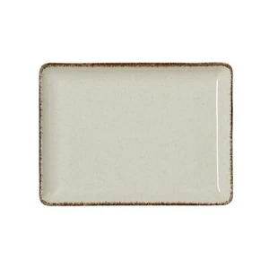 Teller flach 23 x 17 cm Set á 6 Stück sand Porzellan - Bild 1 von 2