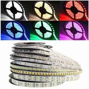 16.4ft LED Strip 3528 2835 3014 5050 5054 5630 5730 7020 SMD Flexible Light 12V - Picture 1 of 10