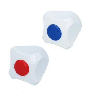 Wasserhahn Knopf Oberteil Weiß Hahn 1/2 Rechteckig Kunststoff Armatur NEU - Bild 1 von 5