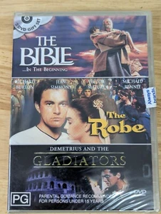 The Bible In The Beginning/The Robe/Demetrius And The Gladiators (DVD) New & Sea - Picture 1 of 7