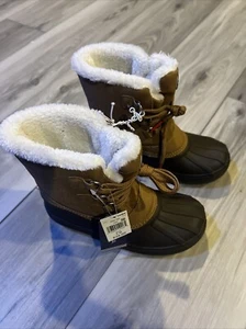 NAUTICA KIDS TAN AYCE WINTER BOOTS WITH FAUX FUR TRIM TODDLER SIZE 2 Big Kids - Picture 1 of 3