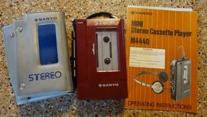 Sanyo M 4440 Walkman Cassette player w/case For parts or repair Works, eats tape - Picture 1 of 14