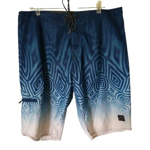 Pantalones Cortos De Colección Rusty Para Hombres 40 Tabla de Natación Corbata Mosca Azul Multi Desvanecimiento Gráfico ¡ÚNICOS! - Imagen 1 de 5