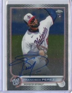 Autógrafos de novato Topps cromados 2022 #RAFP Francisco Pérez automático - Imagen 1 de 1