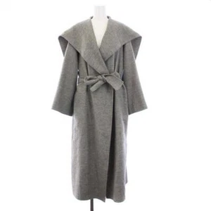 THE ROW Cape Collar Coat Gown Outerwear Long Coat Alpaca Blend Gray Color Good - Picture 1 of 9
