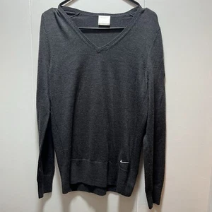 Nike Golf Merinowolle Rücken V-Ausschnitt Langarm Pullover Shirt Damen Größe Large - Bild 1 von 7