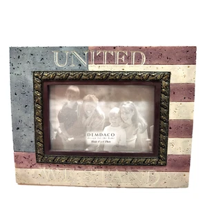 Demdaco 2006 Heartstone Flag United We Stand American 4x6 Photo Picture Frame - Picture 1 of 6