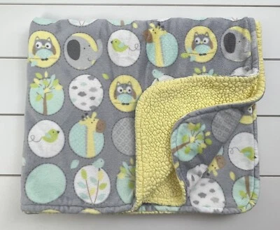 Manta bebé de felpa GARANIMALS Lovey gris lunares animales búho elefante jirafa Foto 1 de 4