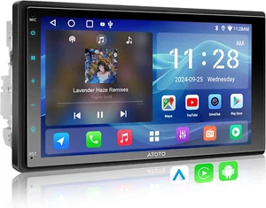 A5L 7" Double Din Android Car Stereo Wireless Carplay and Android Auto, Touchscr - Picture 1 of 12