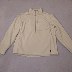Gander Mountain Guide Series Sweater Men's XL Brown 1/4 Zip Pullover Polartec - Picture 1 of 13