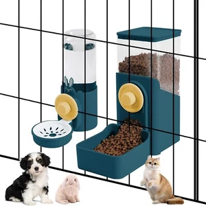 Hanging Automatic Pet Food Water Dispenser Cage Rabbit Ferret Bunny Hedgehog - Picture 1 of 7