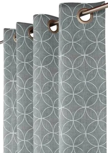 Modern Look light weight  panel in Gray With Lining,  96" Height  by 60" Grommet - Picture 1 of 2